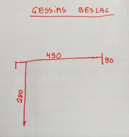 8. Nytt gesimsbeslag lm 290 Gessims beslagene har varierende bredde og høyde, men har samme utforming som tegningen over.