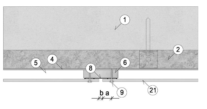 Prinsipper for ventilert fasade 1 3 Bærende vegg 3 2 3 Isolasjon 3 4 3 Windstopper (vindsperre) 3 5 3 Ventilasjonsspalte min 23 mm * 3 6 3 Lekter min 23 x 98 mm * 3 8 3 EPDM gummilisterer 100 mm 3 9