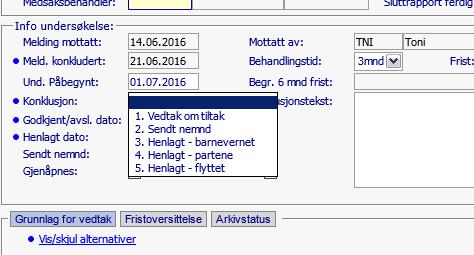 Ny utgående Postjournal- Se eget kurshefte for Digital post. Utvide undersøkelsesfristen I noen tilfelle ønsker man å utvide fristen for en undersøkelse til 6 måneder.