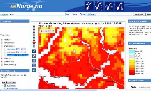 Eksempler på nedskalering av klimadata Variasjon mellom scenarier for midlere døgnnedbør Fredrikstad 5,0 4,5 4,0 Nedbør per