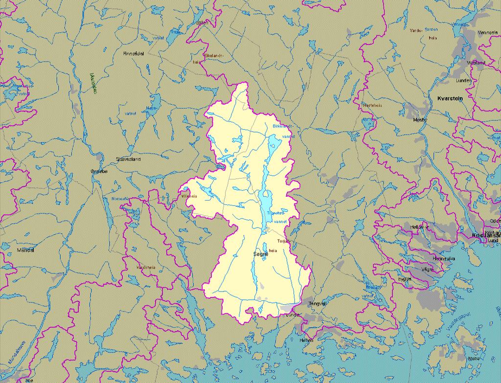 1. Beskrivelse av oppgaven Flomsonekart skal utarbeides for nedre del av Lundeelva og verdiene gjelder fra tettstedet Kielland og ned til havet.