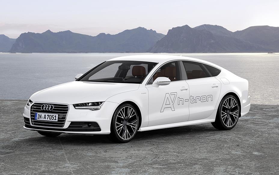 H2OSL Forprosjekt Sluttrapport Side 21 Figur 8 - Audi A7 Sportback h-tron quattro. Den første reelle nullutslipps plug-in FCEV med 500 km rekkevidde hvorav 50 km kan normallades hjemme over natten.