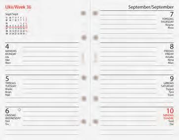 Skolestart 27-172 21 522 Aplan Student Mini Uke årssett Sidestørrelse: 6,7 x 10,5 cm En uke på to sider Type