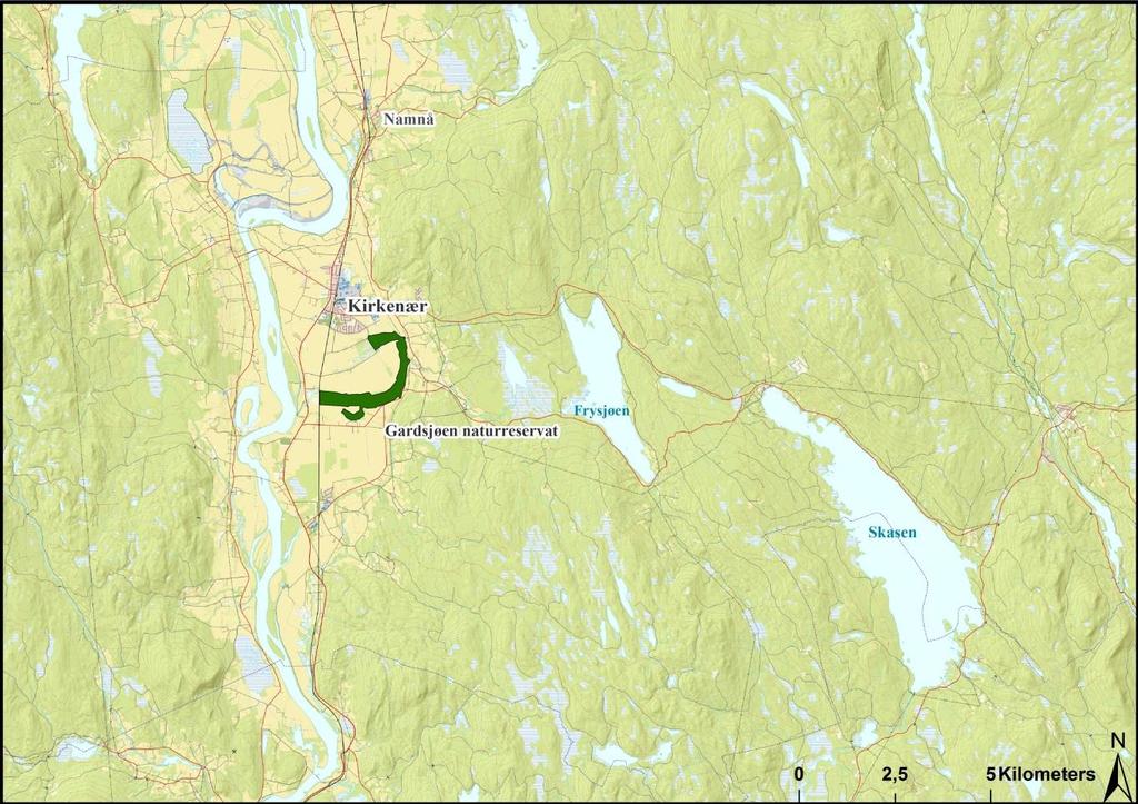 Områdebeskrivelse Gardsjøen naturreservat (naturbasenummer: VV00001194) i Grue kommune ble opprettet ved kongelig resolusjon 18. desember 1981.