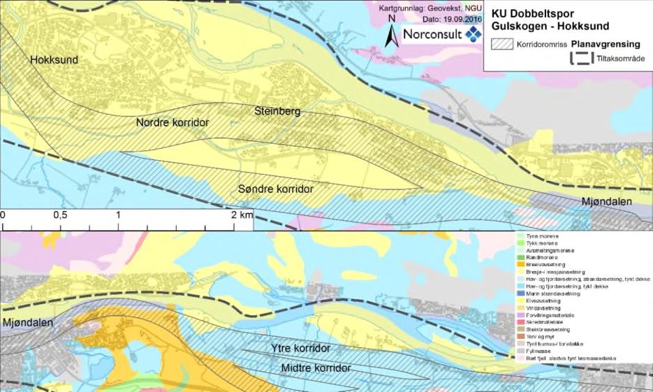 72 av 108 Figur 45: Løsmassekart på strekningen Gulskogens. Kilde: NGU. 6.4 stasjon stasjon er tilført prosjektet underveis i prosessen.