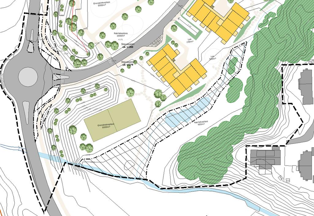 S i d e 13 6 Flomvurdering Flomproblematikken i området er grundig utredet i rapporten: «Vurdering av flomfare Jessheim sør GBnr 131/8 og 2» datert 04.11.