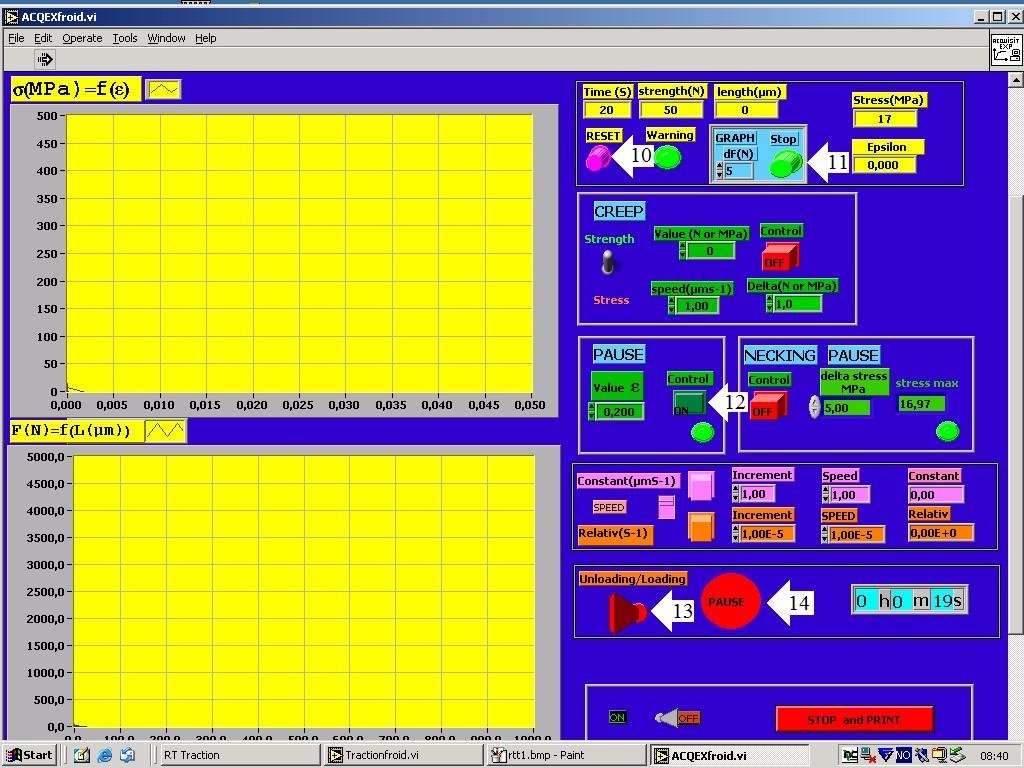 Jonas Hovde Pedersen Masteroppgave Figure 26: Print screen of the second window in the RT traction program Cold finger 1.