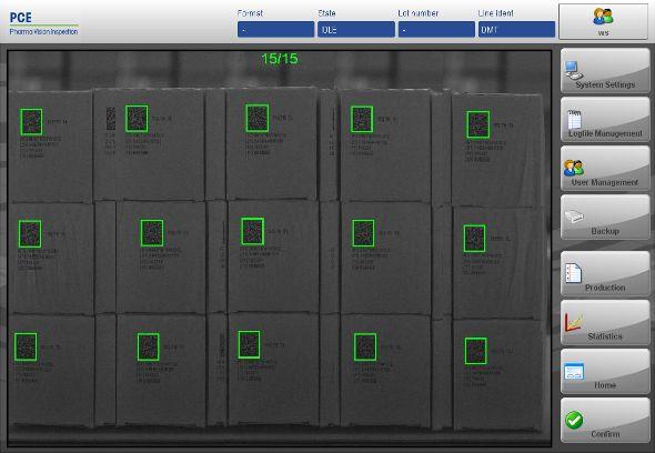 6.9.1 Smart Camera Klasse navn: PCE_SMC PCE bildebehandlingssystem betjenes med enkel menynavigering på skjermen og med den integrerte berøringsskjermen.