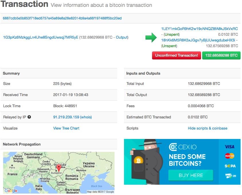 28 Figur 5: Skjermbilde fra Blockchain.info.