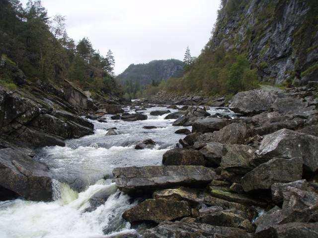 4.0 Fysiske forhold (Bonitering) Vannføringen ved undersøkelsen, som ble utført i midten av september 2009, var 2 m 3 /s.