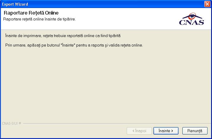 5.1.7.19 Tiparire reteta electronica În fereastra Retete se apasă butonul selectat, cu tasta Enter.