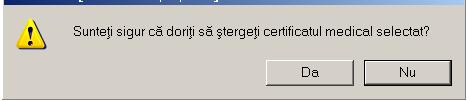 4. Sistemul deschide o fereastra continand un dialog pentru confirmarea anularii certificatului. Figura 5.1.9-20 Dialog confirmare anulare certificat 5.