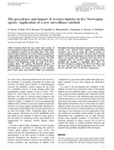 #10 #11 #12 Pain & reduced function Pain & reduced function Ny metode for registrering av belastningsskader Utvikling av ny metode for registrering av