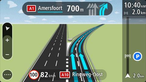 3. Velg Unngå på hurtigmenyen. Enheten finner en ny rute som unngår trafikkorken. Unngå en trafikkork ved hjelp av kartet 1. Zoom inn og velg trafikkorken som er på ruten, i kartvisningen.