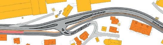 13 Linjeføring og kryssløsning Hans Langbachs veg KDP foreslår utbedring av krysset Hans Langbachs veg/fv.319 for å bedre sikt og trafikksikkerhet.