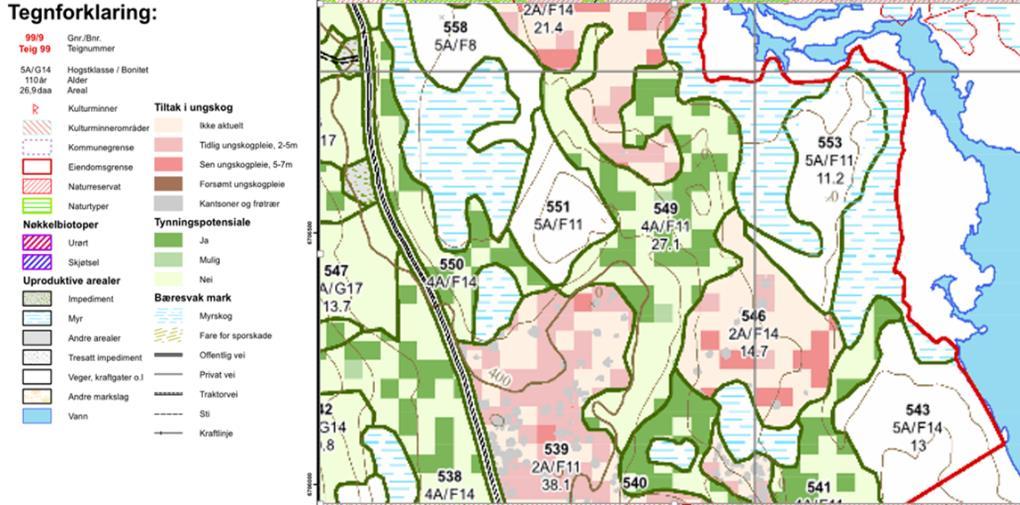 Økt potensial ved bruk av geografiske data og skogforvaltningssystemer Minst 200