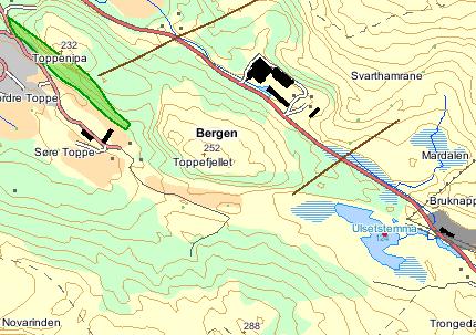 NATURTYPER OG VEGETASJONSTYPER Fattig berggrunn og mye nedbør gir i utgangspunktet grunnlag for næringsfattige og humide vegetasjonstyper i planområdet.