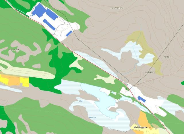 Nærmeste registrerte naturtype i Naturbasen er en rik edelløvskog (F01) sør for Toppenipa og utenfor influensområdet (figur 7), registrert av Gaarder (2010). Figur 7.