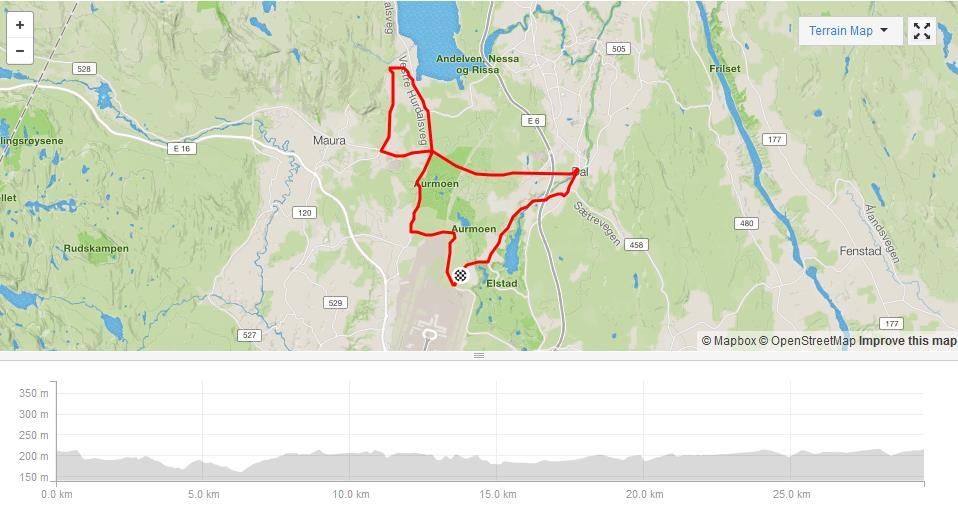 Løypekart Rankingritt lørdag 13.