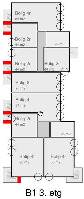 Gjelder fasade mot nordvest, se Figur 9 og Figur 12. L den < 55 db Ingen tiltak nødvendig L den < 55 db Ingen tiltak nødvendig L den 69 db Ingen tiltak nødvendig.