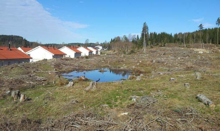 Terrenget faller fra nordvest mot sørøst og høydeforskjellen gjennom planområdet er ca. 20 m.