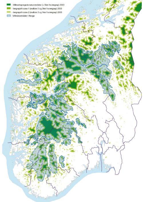 Hyttefylket - men også villreinfylket Villreinens leveområder er i stor grad sammenfallende med de største