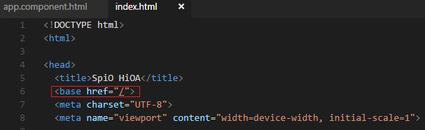 app.component sin router outlet. En router outlet fungerer som en plassholder som Angular fyller dynamisk basert på gjeldende route tilstand.