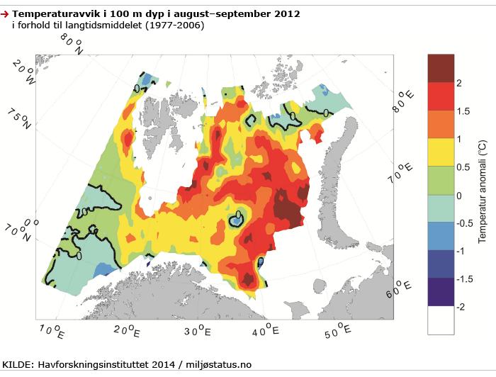 RAPPORT FRA OVERVÅKINGSGRUPPEN 2014 33 En undersøkelse av næringssaltene i Norskehavet og Barentshavet de siste 20 årene har vist at årsaken til nedgangen i silikat er å finne i blandingsforholdene