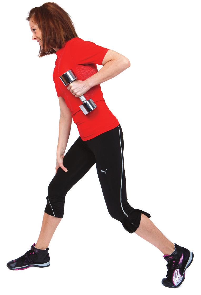 5 NO Øvelse: Kick backs Trener: Bakside arm (triceps) på hver arm Sett bena etter hverandre (med hoftebreddes avstand for bedre balanse) og len deg fremover med hånden på det fremste låret.