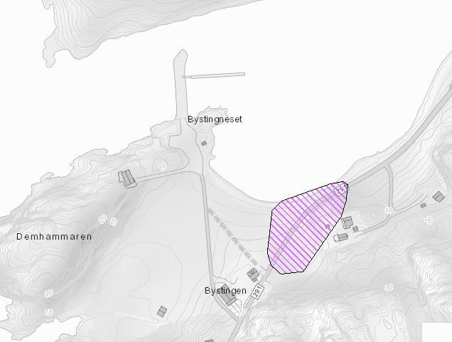 Kvikkleire: Det er registrert en kvikkleirelomme i nærheten, og NGUs løsmassekart viser at det er stor mulighet for marin leire i