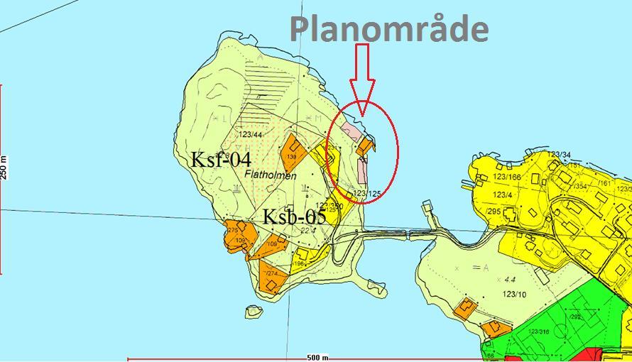 Etter kommunedelplan for Rosendalområdet (godkjent den 20.02.03) er det området: Eksisterande fritidsbustad, LNF, eksisterande bustad og 2 naustområder (framtidig).