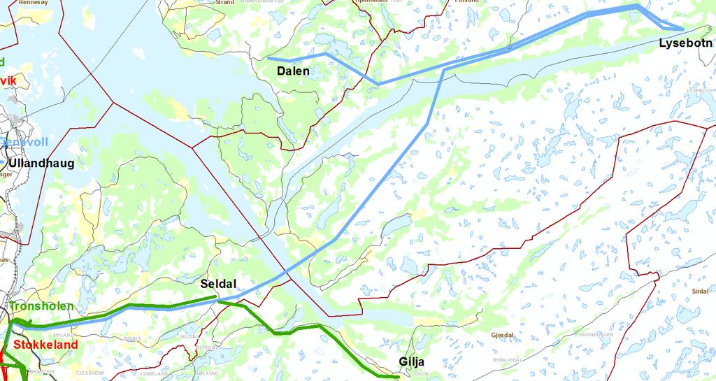 Sandnes øst og Gjesdal til Lysebotn Frem mot 2018: Oppgradering eksisterende 132kV linjer. Frem mot 2020-2021: Stokkeland-Tronsholen Tronsholen transformatorstasjon inkl tiltak i 50kV nett.