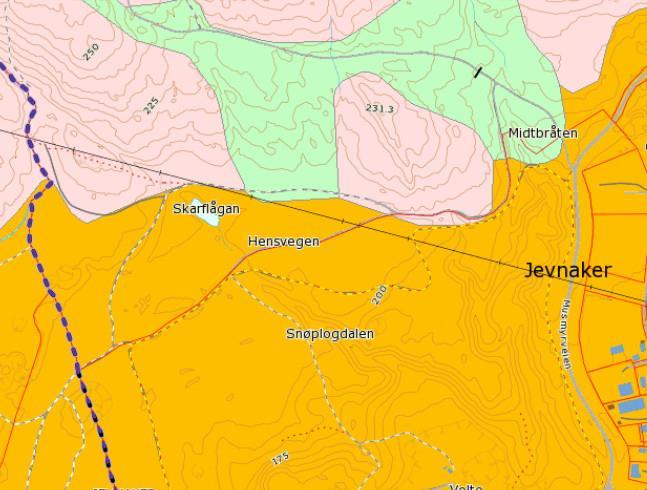 Naturgrunnlag: Berggrunnen består av metamorfe bergarter fra sandstein til skifer. Denne er stedvis svakt kalkholdig.