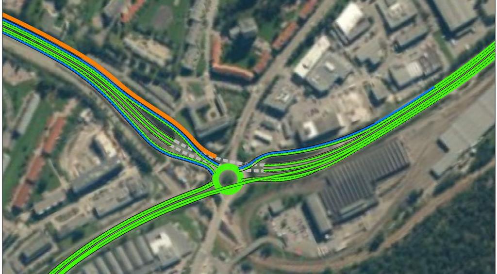 i sørlig retning under eksisterende rundkjøring. Med dette vil man trolig unngå tilbakeblokkering inn i Operatunnelen del Svardal, samtidig som at avviklingsproblemene i krysset reduseres.