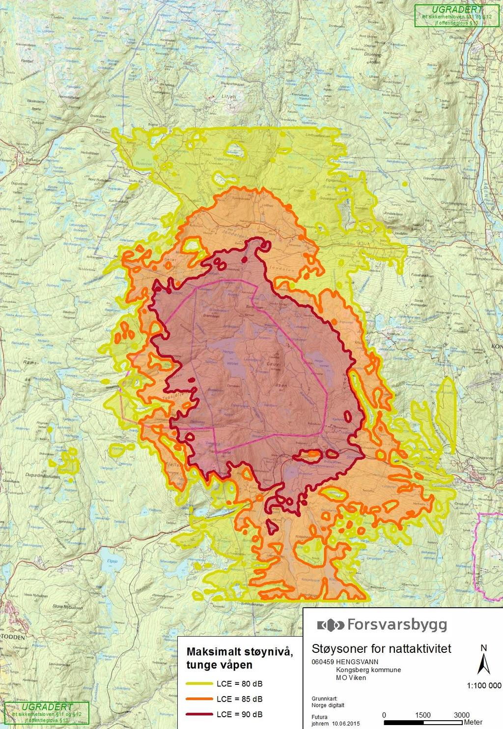 Figur 5: Maksimalt støynivå for