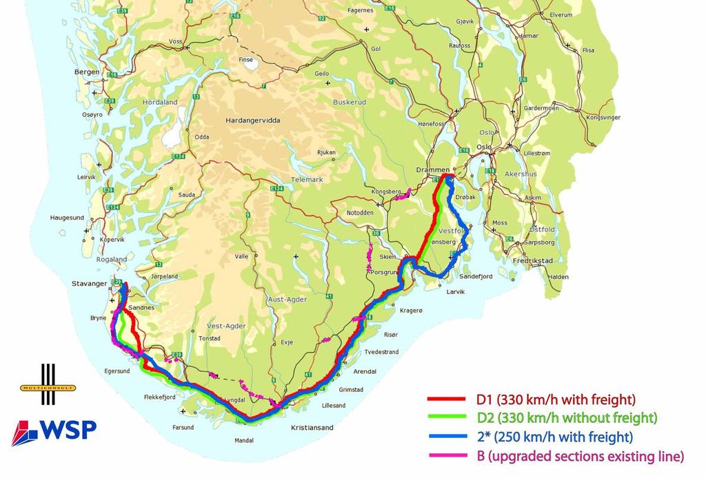 Utredningene viste at det er fullt mulig å få til løsninger som gir konkurransedyktige reisetider til fly på viktige hovedforbindelser, men at det er svært kostbart.