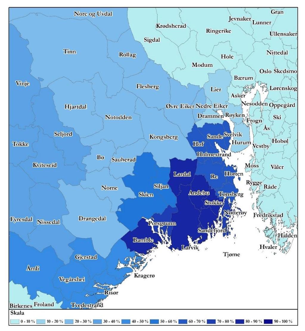 kommer i hovedsak fra nærområdet rund Torp. Her er det konkurranseflater både mot Gardermoen, Geitryggen og Kjevik. Figur 7.