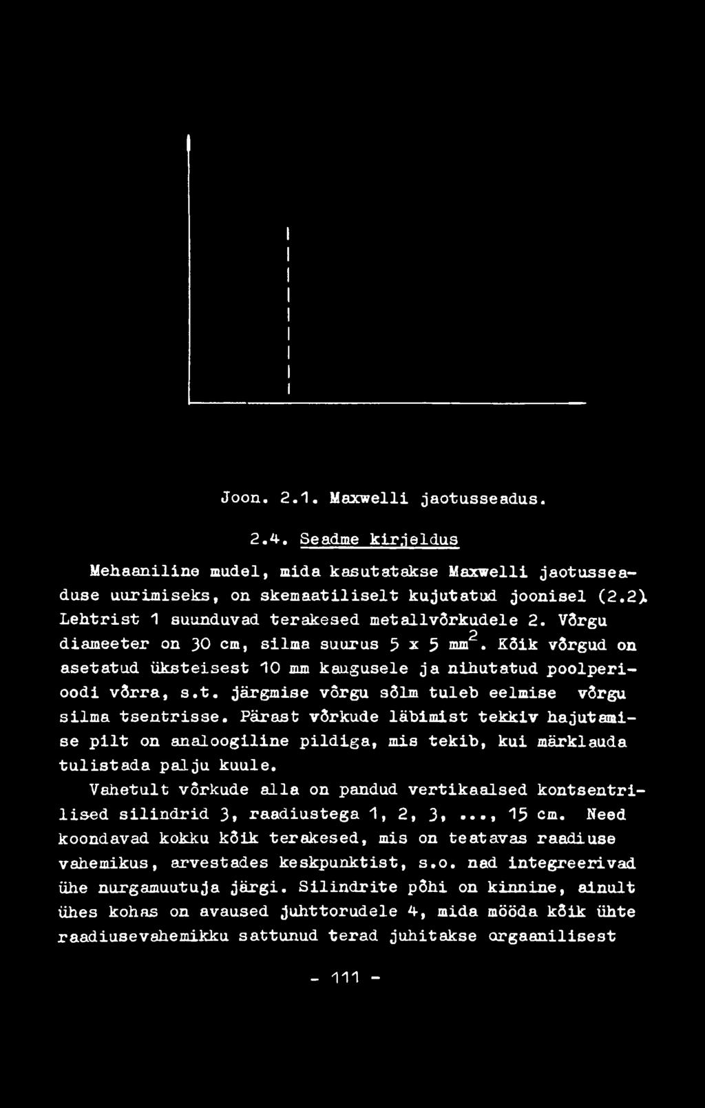 Pärast võrkude lä b im is t tekk iv hajutam i se p i l t on analo o g iline p ild ig a, mis te k ib, kui märklauda tu lis t a d a p a lju kuule.