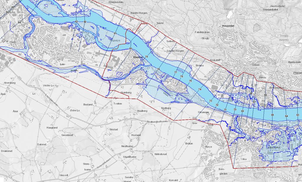 Nye NVE-kart Flomsone Kilde: