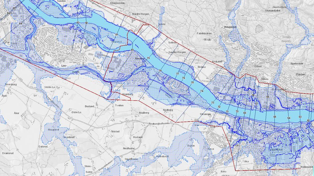 Nye NVE-kart: Flom - aktsomhetsområde Kilde:
