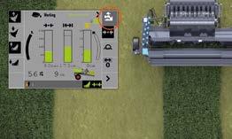 Hydraulisk mating Pickup, PFS og valsekomprimator sørger for optimal flyt. Den hydrauliske innmatingen er lett å justere fra førerhuset.