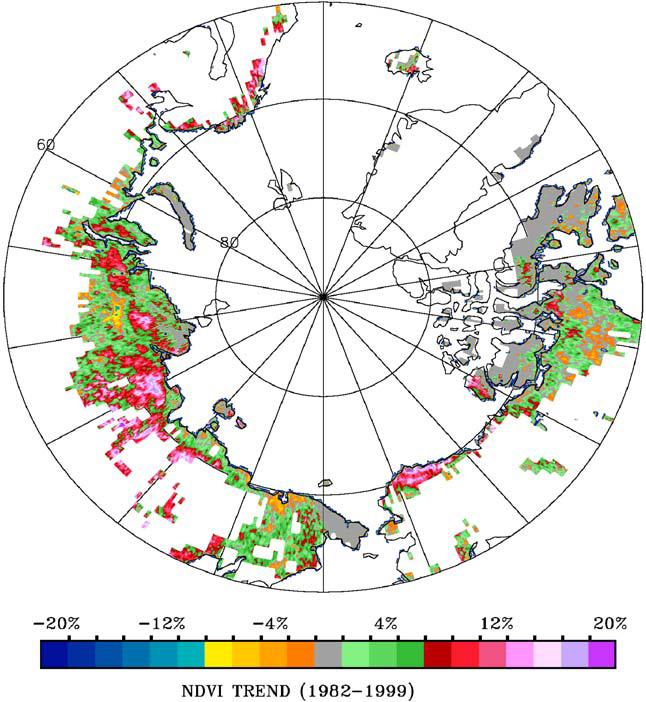 Satellittstudier NDVI målinger: Jia et al.