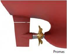 Figur 4-12 Rolls-Royce Promas system (Illustrasjon: Rolls-Royce) Dyseteknologi En propell i dyse (Figur 4-13) leverer vesentlig høyere skyvekraft i liten eller ingen hastighet i forhold til en åpen
