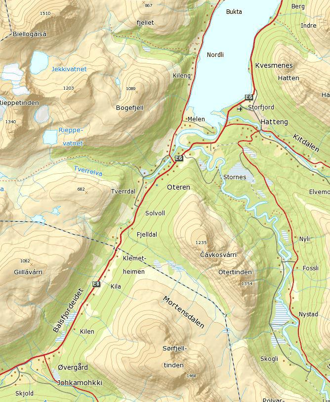 3 2 Middels til stor verdi for landskapsbilde Middels verdi for landskapsbilde Liten til middels verdi for landskapsbilde 1 N Verdikart med inndeling av delområdene og verdivurderingen 5.