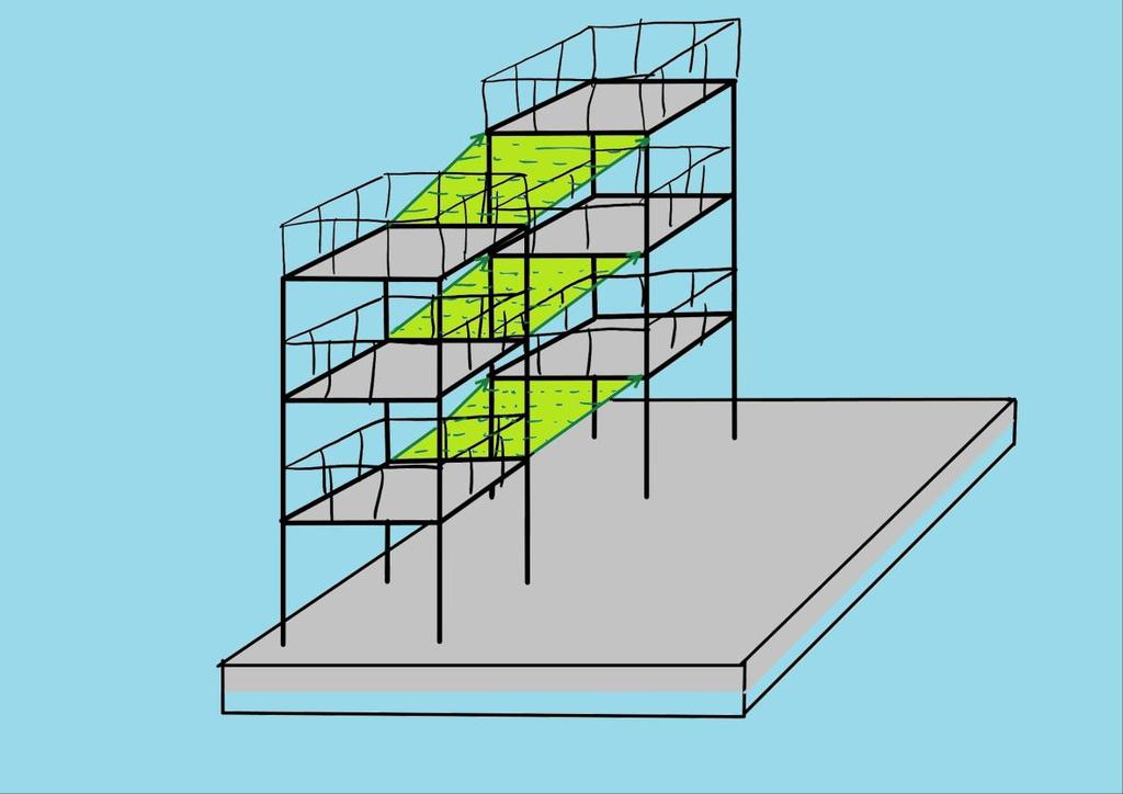 Figur 15: Arbeidsplattform 2 Arbeidsplattform 3: «Splitt med skrå passform» Denne arbeidsplattformen er også en slags splitt, uten skyveplater i mellom tårnene.