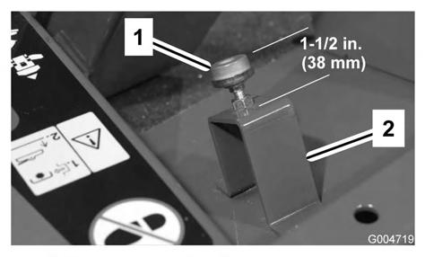 Stopperen for trekkpedalen Figur 66 2. Støtte 3.