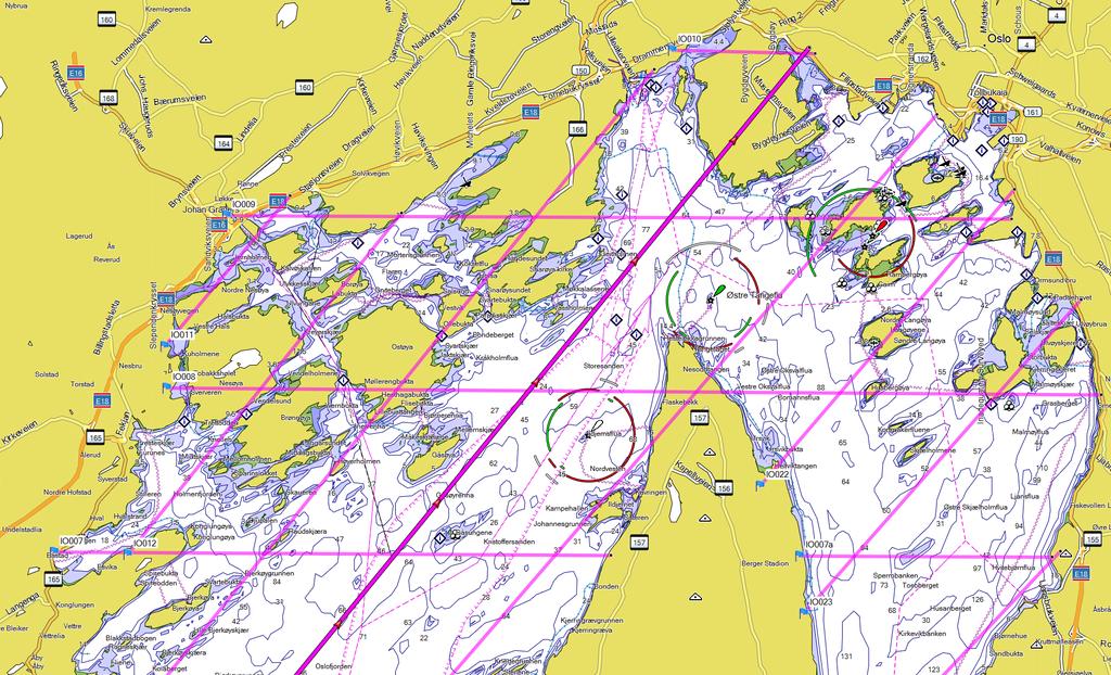 Feltundersøkelsen indre Oslofjord Kjøreruten