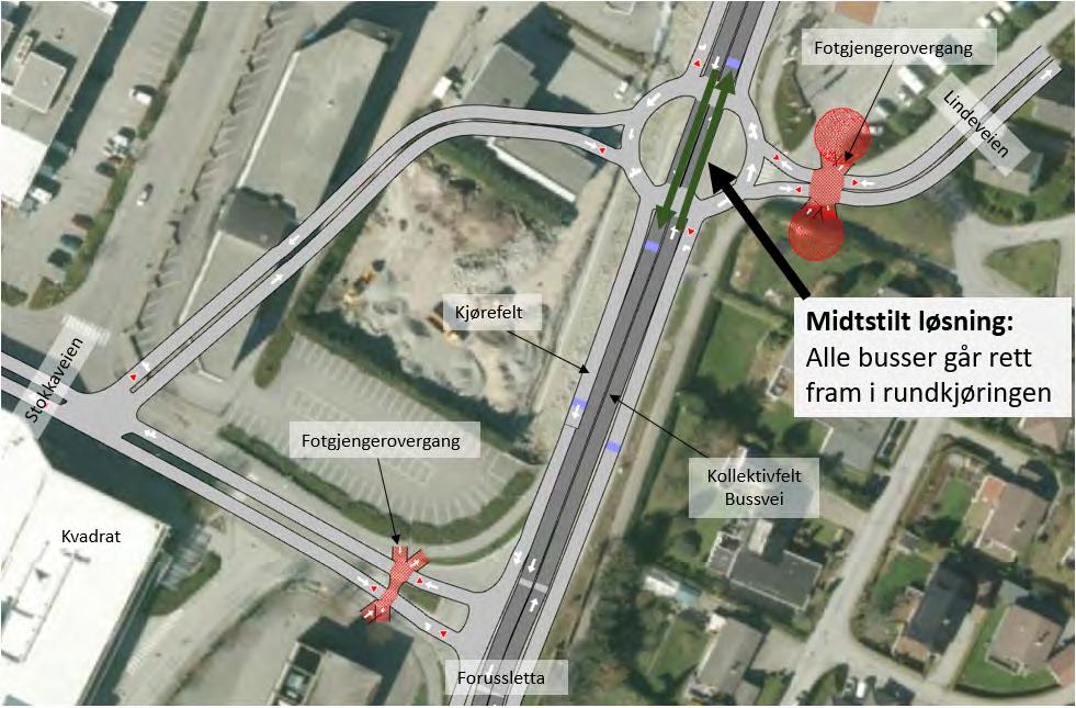 Trafikkanalysen viser tilfredsstillende trafikkavvikling med begge Bussevialternativene.