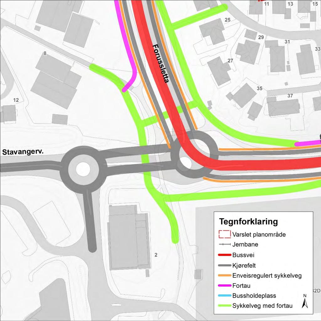 Tabell 74: Kryssvurdering Midtstilt 2 x trearmet rundkjøring Midtstilt 2 x trearmet rundkjøringer Dagens løsning beholdes, men rundkjøringene utvides i diameter.