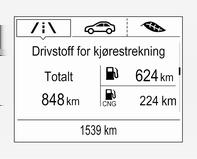 Instrumenter og betjeningselementer 117 Hold inne SET/CLR noen sekunder for å nullstille mellomnivå-displayet. Trykk > og bekreft med 9 for å nullstille på høynivå-display.